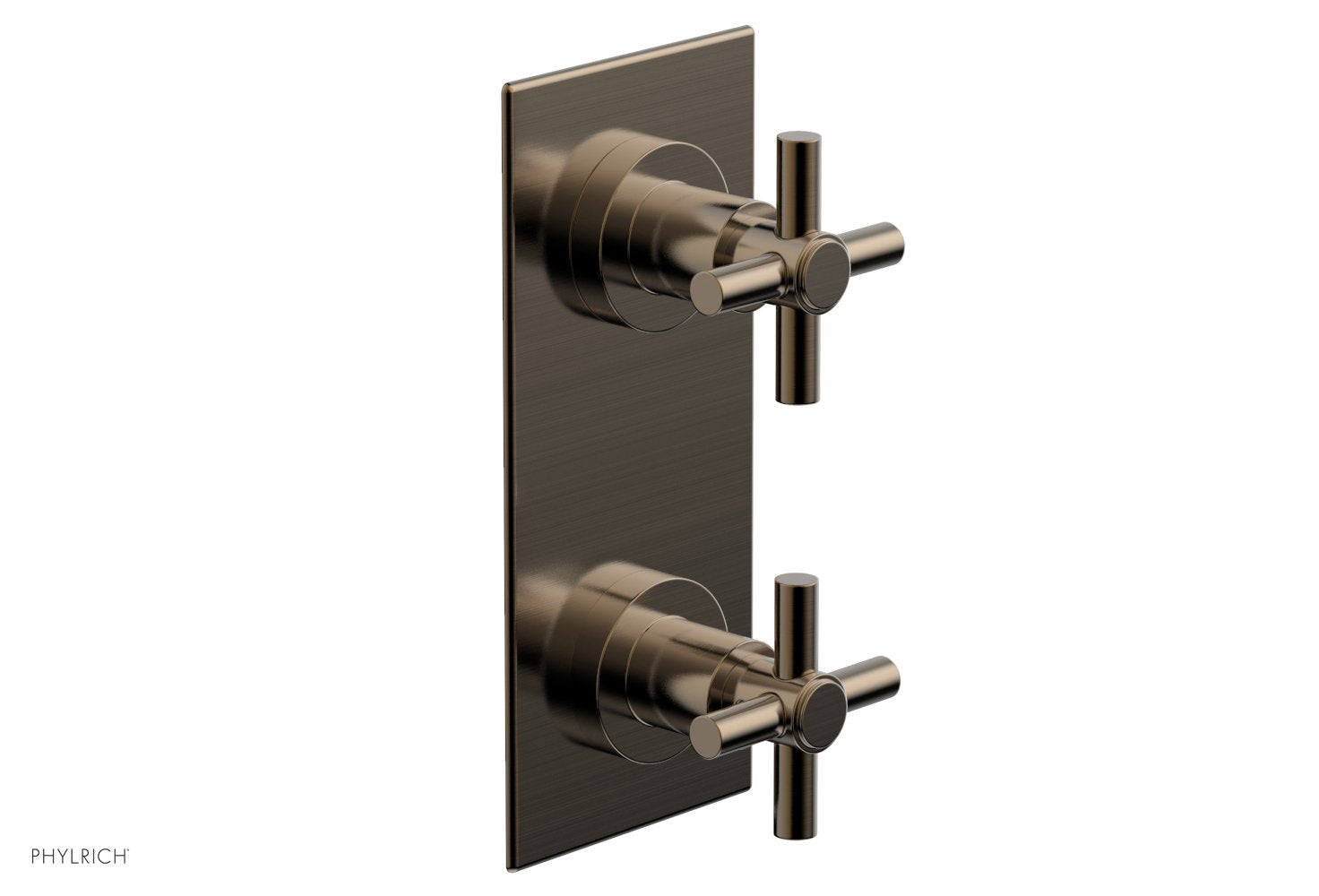 BASIC 1/2" Thermostatic Valve with Volume Control or Diverter Cross Handles 4-350