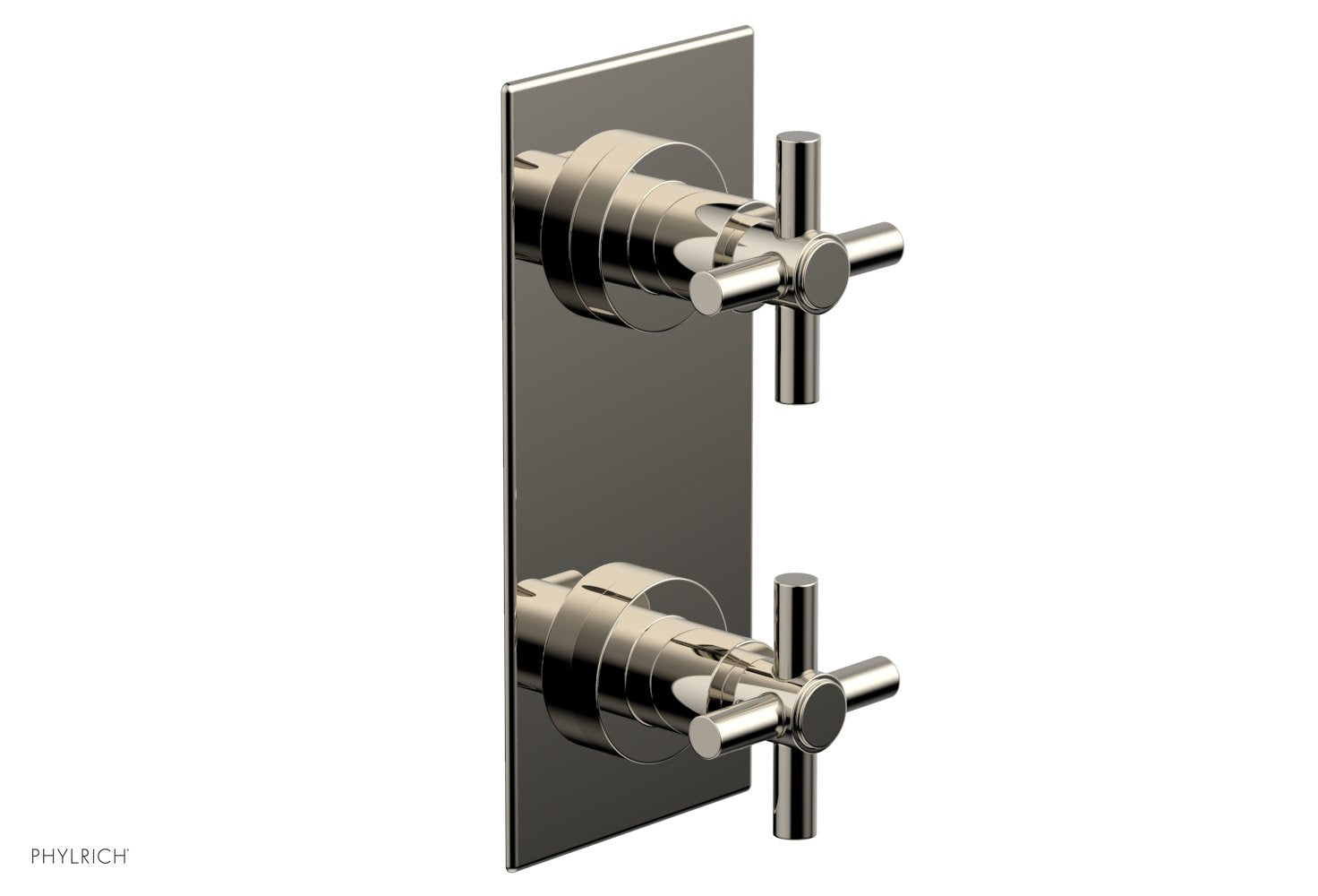 BASIC 1/2" Thermostatic Valve with Volume Control or Diverter Cross Handles 4-350