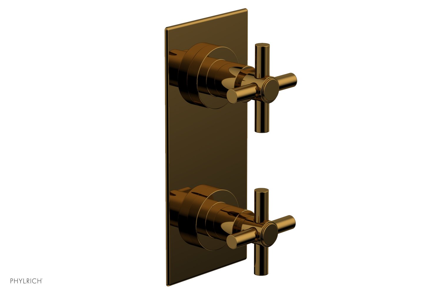 BASIC 1/2" Thermostatic Valve with Volume Control or Diverter Cross Handles 4-350