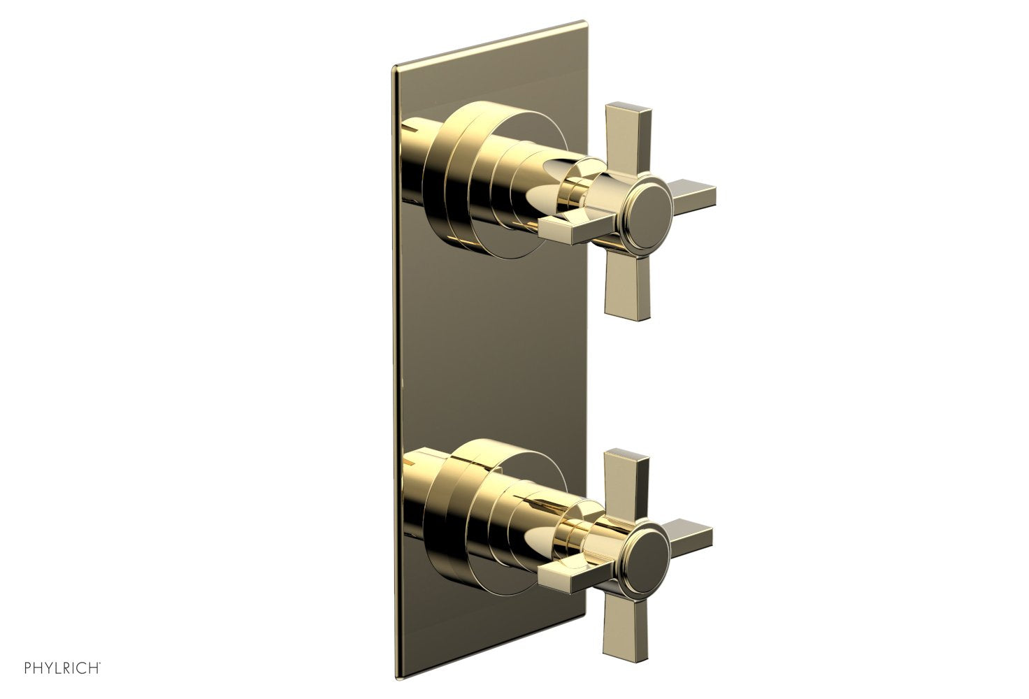 BASIC 1/2" Thermostatic Valve with Volume Control or Diverter Blade Cross Handles 4-356