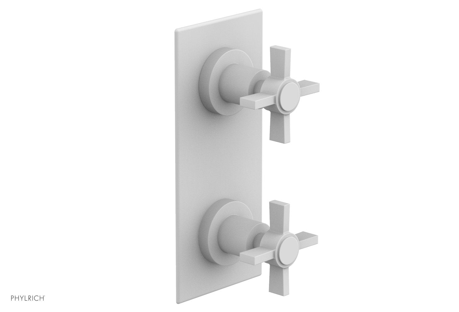 BASIC 1/2" Thermostatic Valve with Volume Control or Diverter Blade Cross Handles 4-356