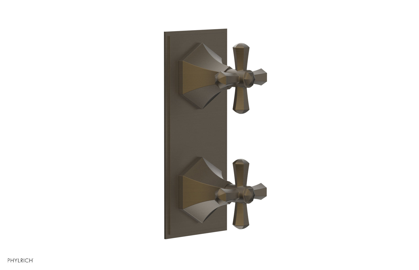 LE VERRE & LA CROSSE Thermostatic Valve with Volume Control or Diverter - Cross Handles 4-392