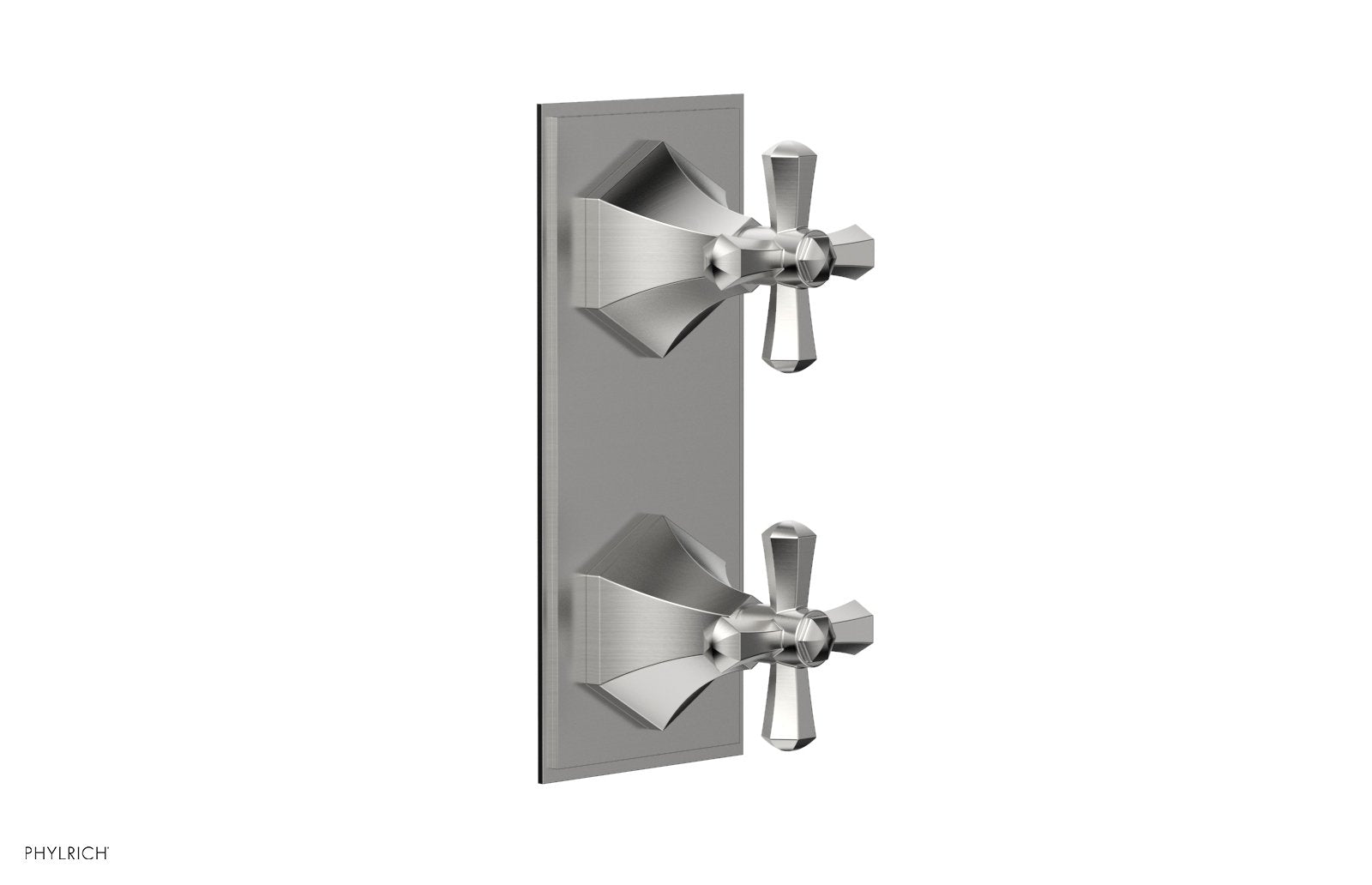 LE VERRE & LA CROSSE Thermostatic Valve with Volume Control or Diverter - Cross Handles 4-392