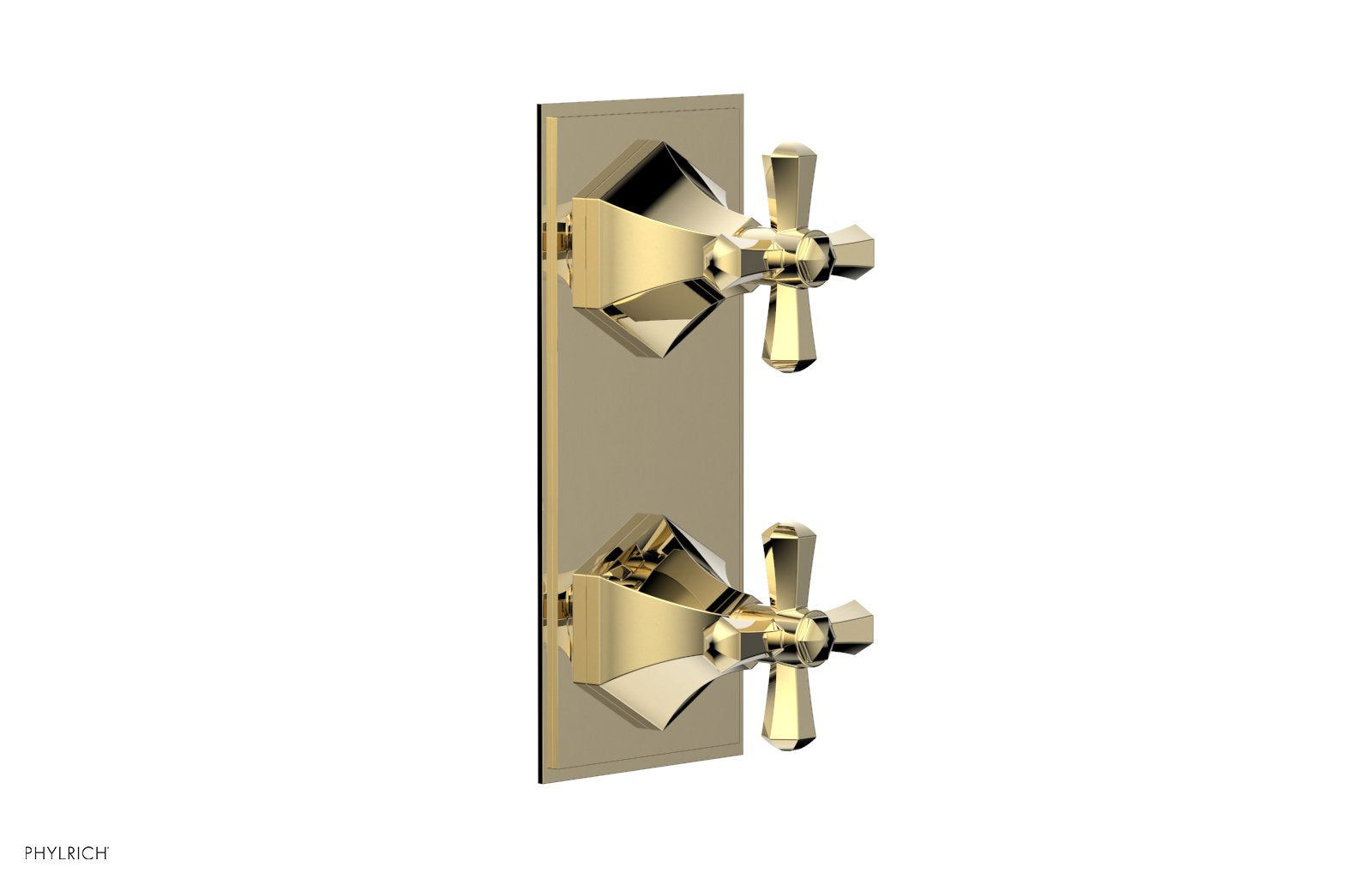 LE VERRE & LA CROSSE Thermostatic Valve with Volume Control or Diverter - Cross Handles 4-392