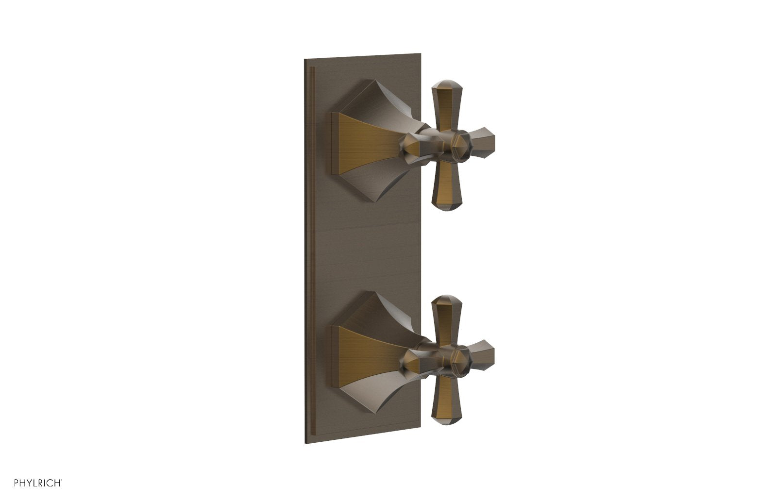 LE VERRE & LA CROSSE Thermostatic Valve with Volume Control or Diverter - Cross Handles 4-392