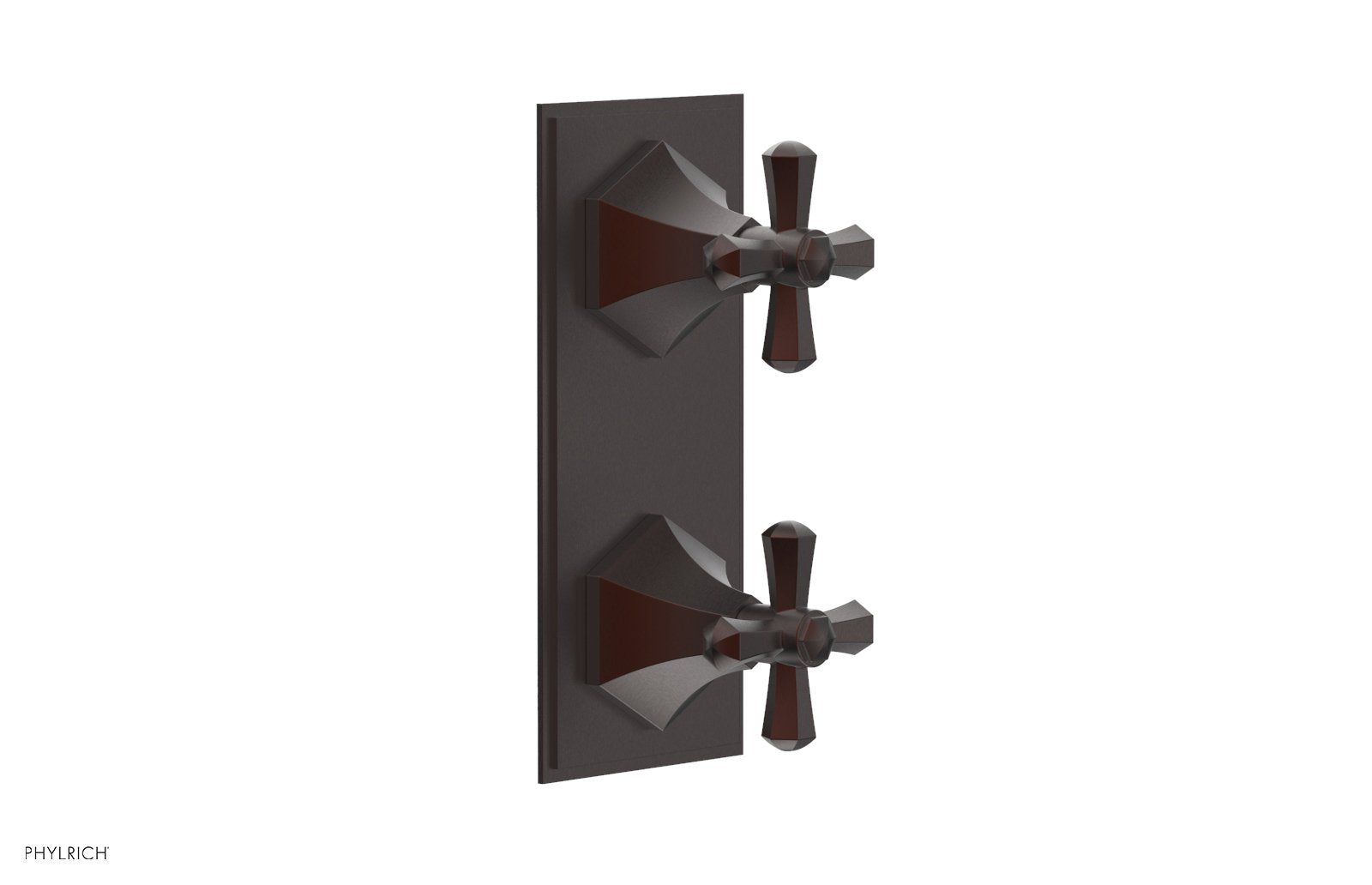 LE VERRE & LA CROSSE Thermostatic Valve with Volume Control or Diverter - Cross Handles 4-392