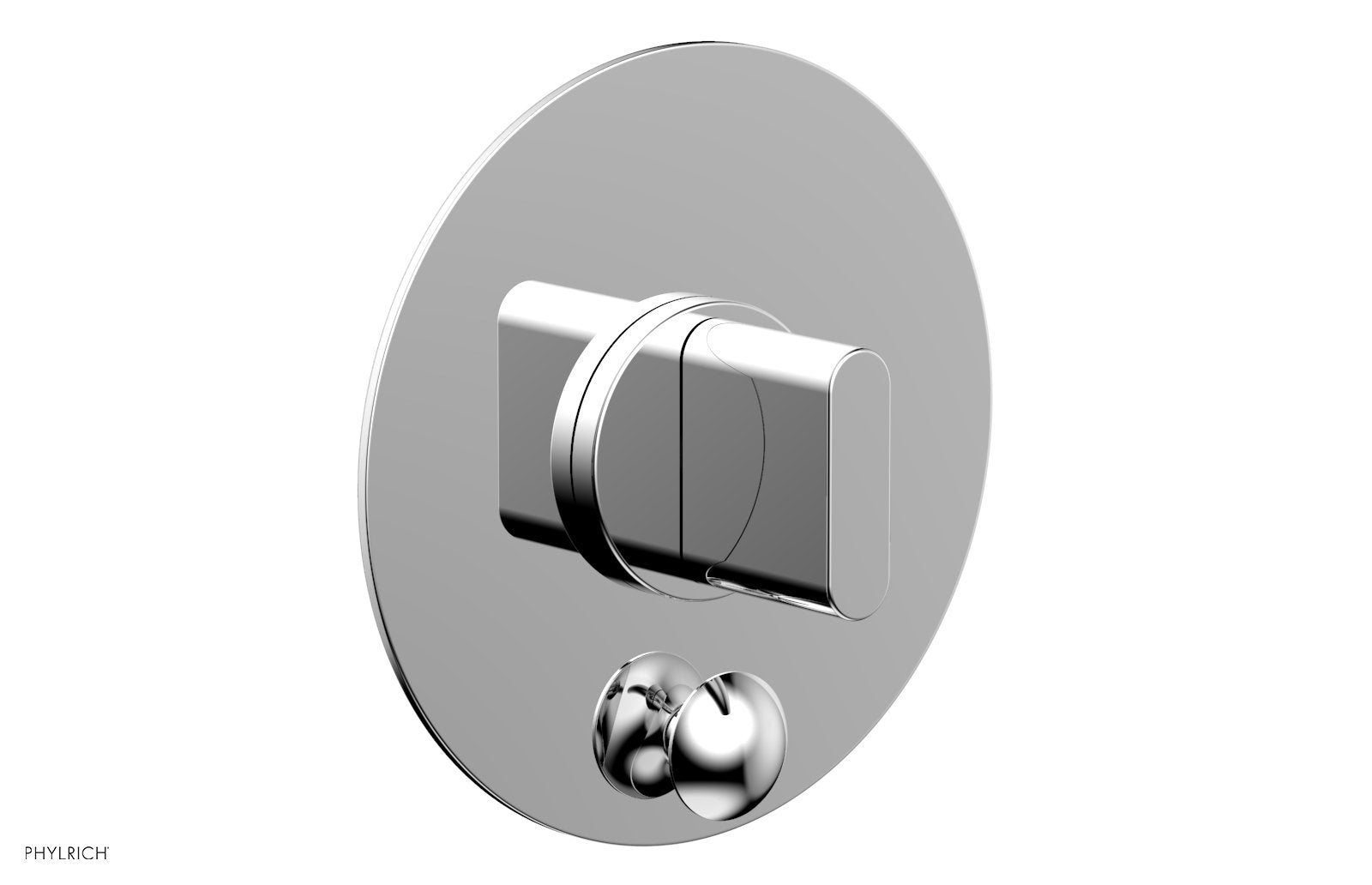 ROND Pressure Balance Shower Plate with Diverter and Handle Trim Set 4-553