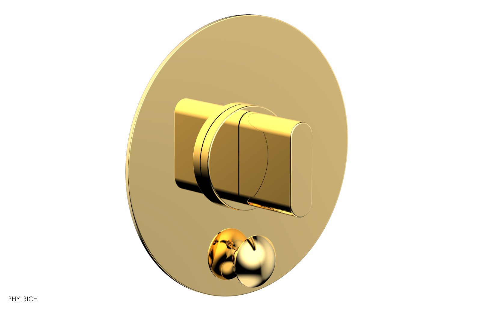 ROND Pressure Balance Shower Plate with Diverter and Handle Trim Set 4-553