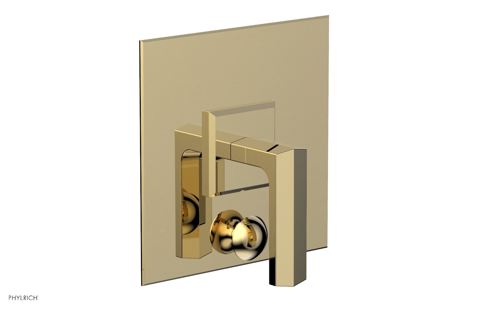 4H3144BPS04 by Newport Brass - Satin Brass - PVD Balanced Pressure Shower  Trim Plate with Handle. Less showerhead, arm and flange.