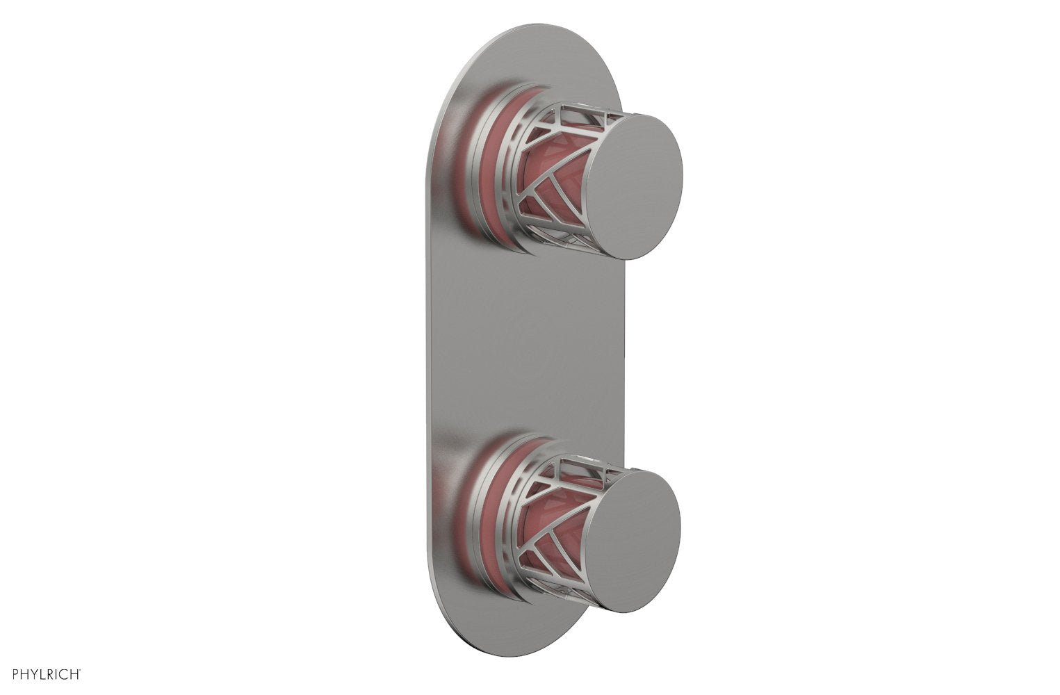 JOLIE- Thermostatic Valve with Volume Control or Diverter with "Pink" Accents 4-589
