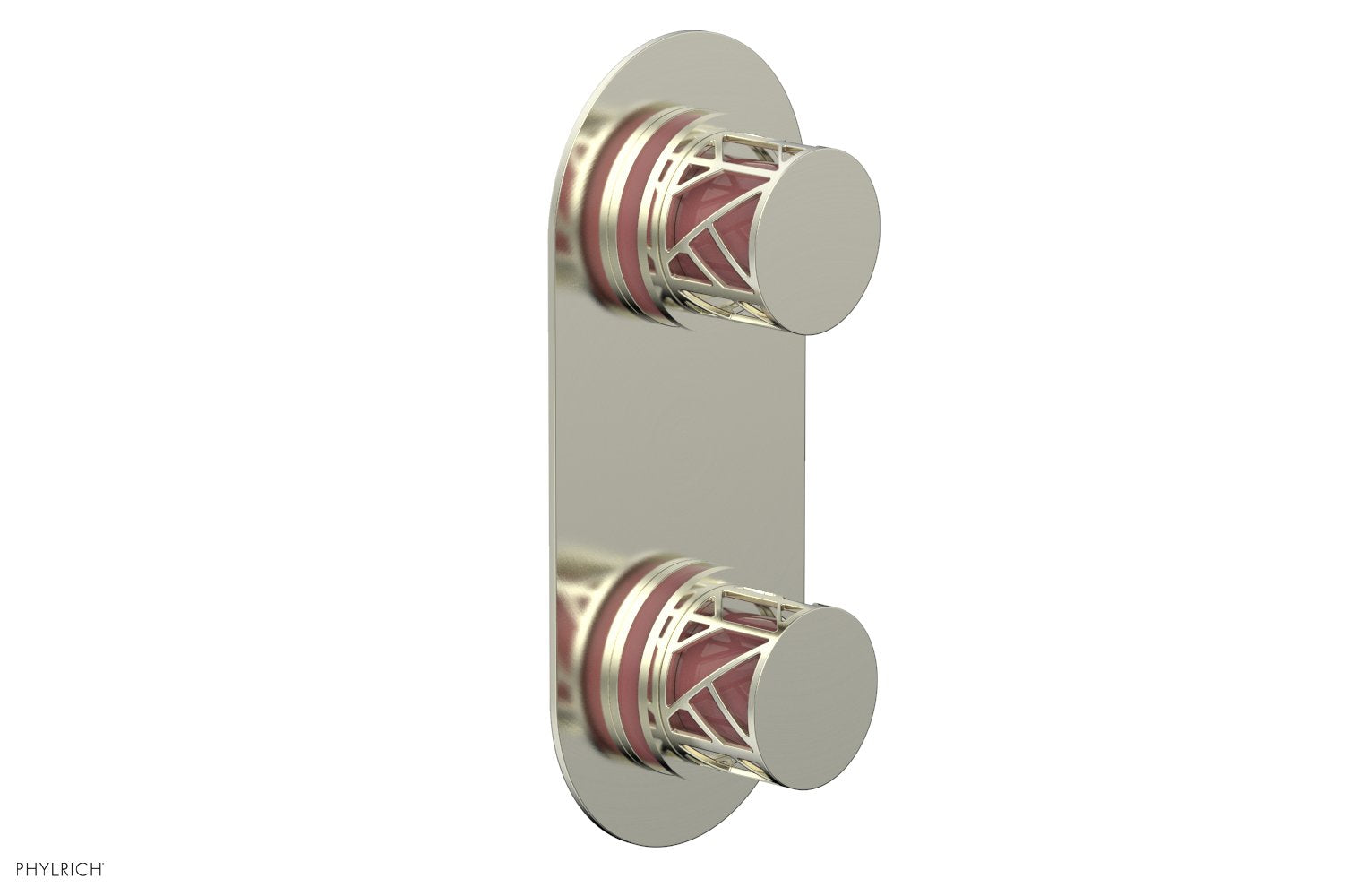 JOLIE- Thermostatic Valve with Volume Control or Diverter with "Pink" Accents 4-589