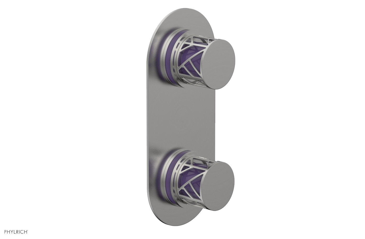 JOLIE- Thermostatic Valve with Volume Control or Diverter with "Purple" Accents 4-589