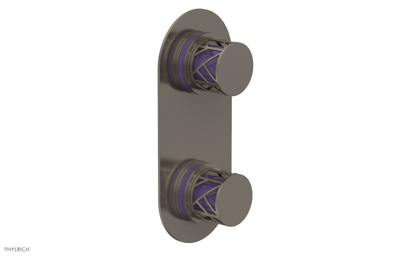 JOLIE- Thermostatic Valve with Volume Control or Diverter with "Purple" Accents 4-589
