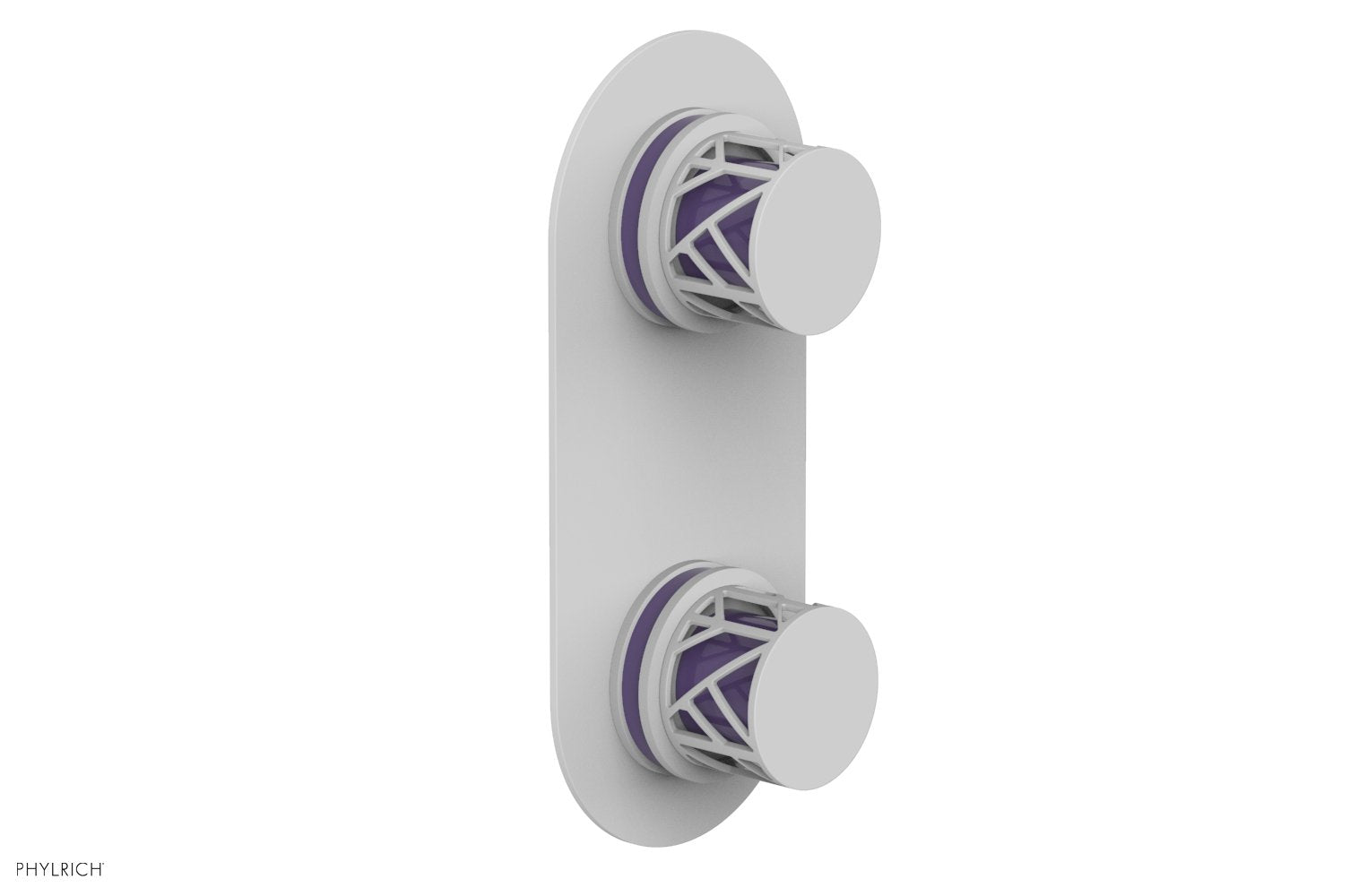 JOLIE- Thermostatic Valve with Volume Control or Diverter with "Purple" Accents 4-589