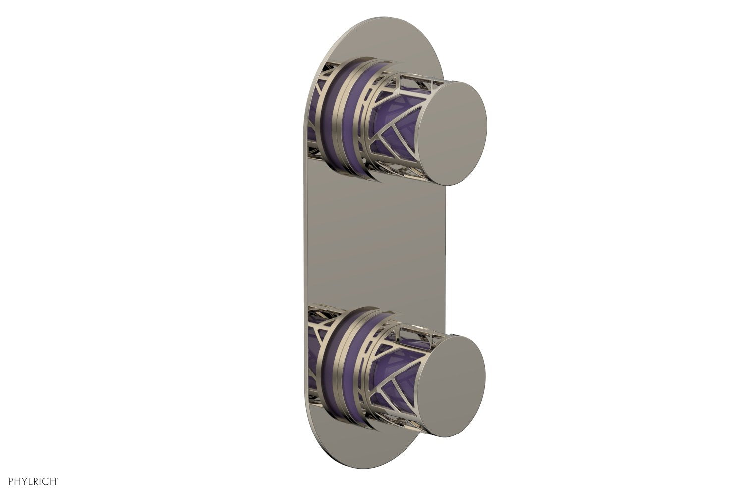 JOLIE- Thermostatic Valve with Volume Control or Diverter with "Purple" Accents 4-589