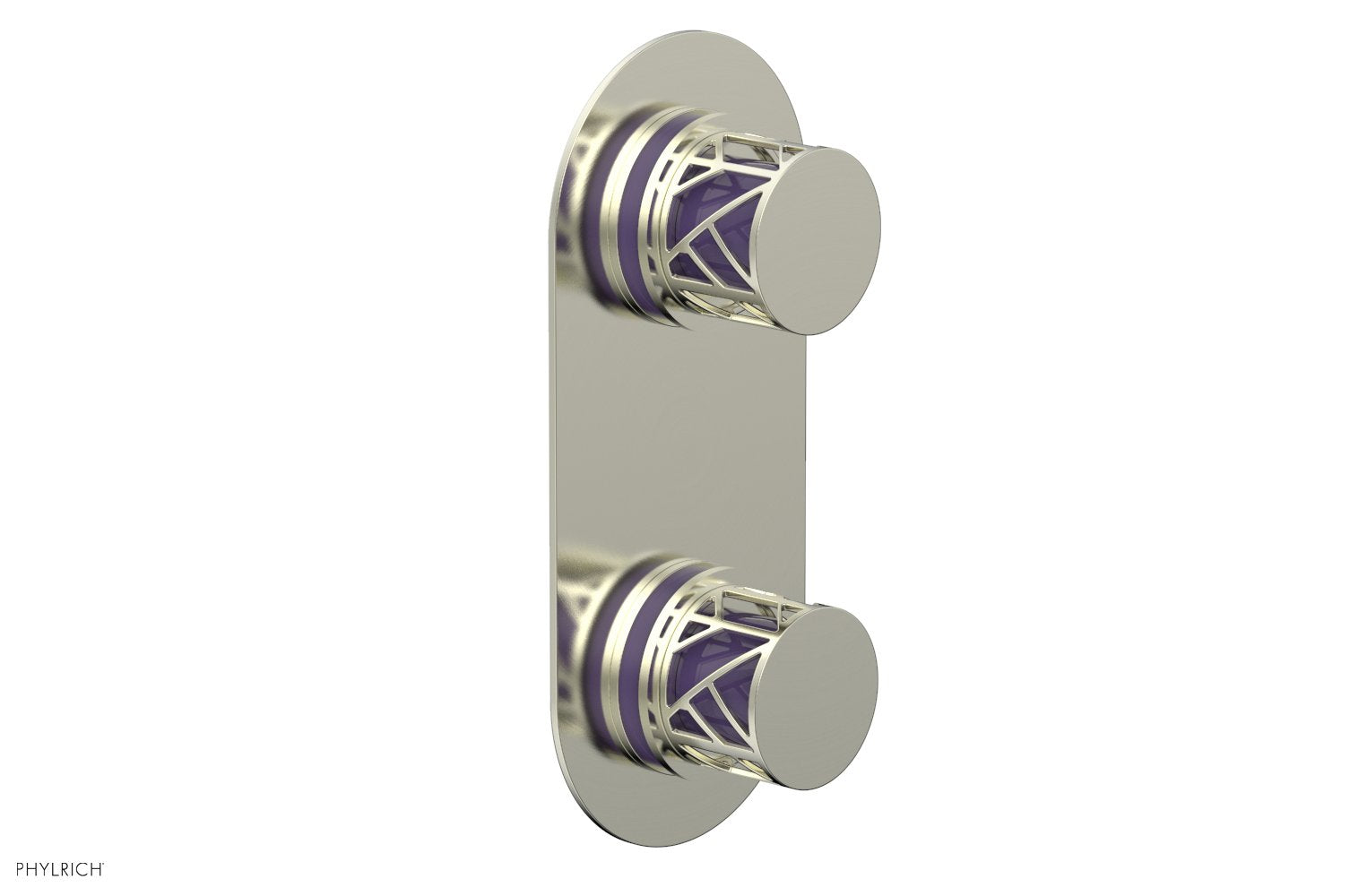 JOLIE- Thermostatic Valve with Volume Control or Diverter with "Purple" Accents 4-589