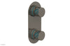JOLIE- Thermostatic Valve with Volume Control or Diverter with "Turquoise" Accents 4-589