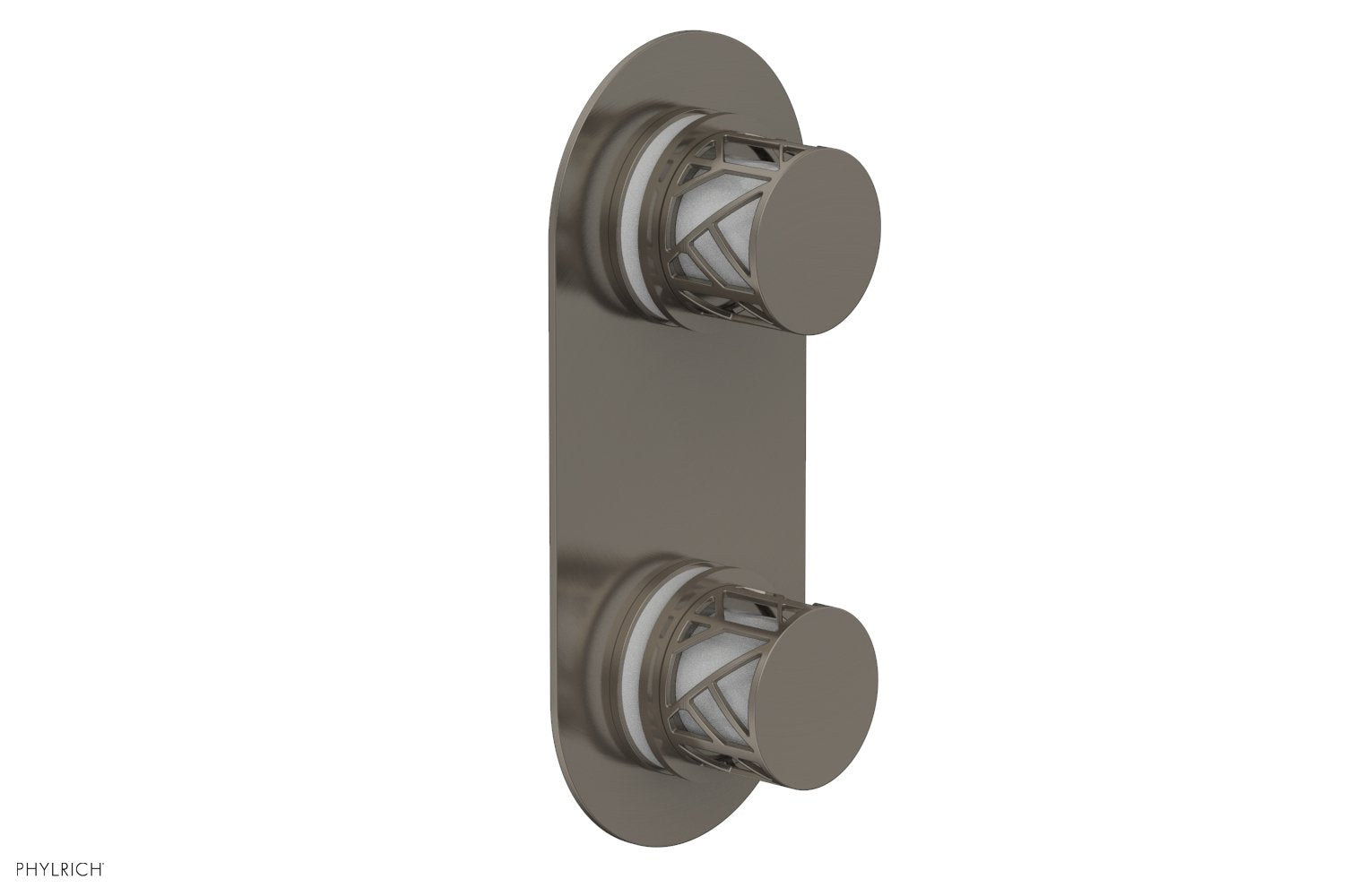 JOLIE- Thermostatic Valve with Volume Control or Diverter with "White" Accents 4-589