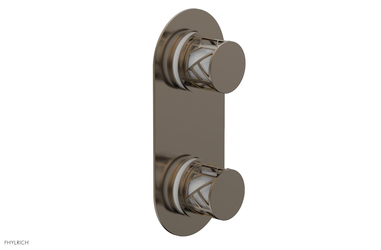 JOLIE- Thermostatic Valve with Volume Control or Diverter with "White" Accents 4-589