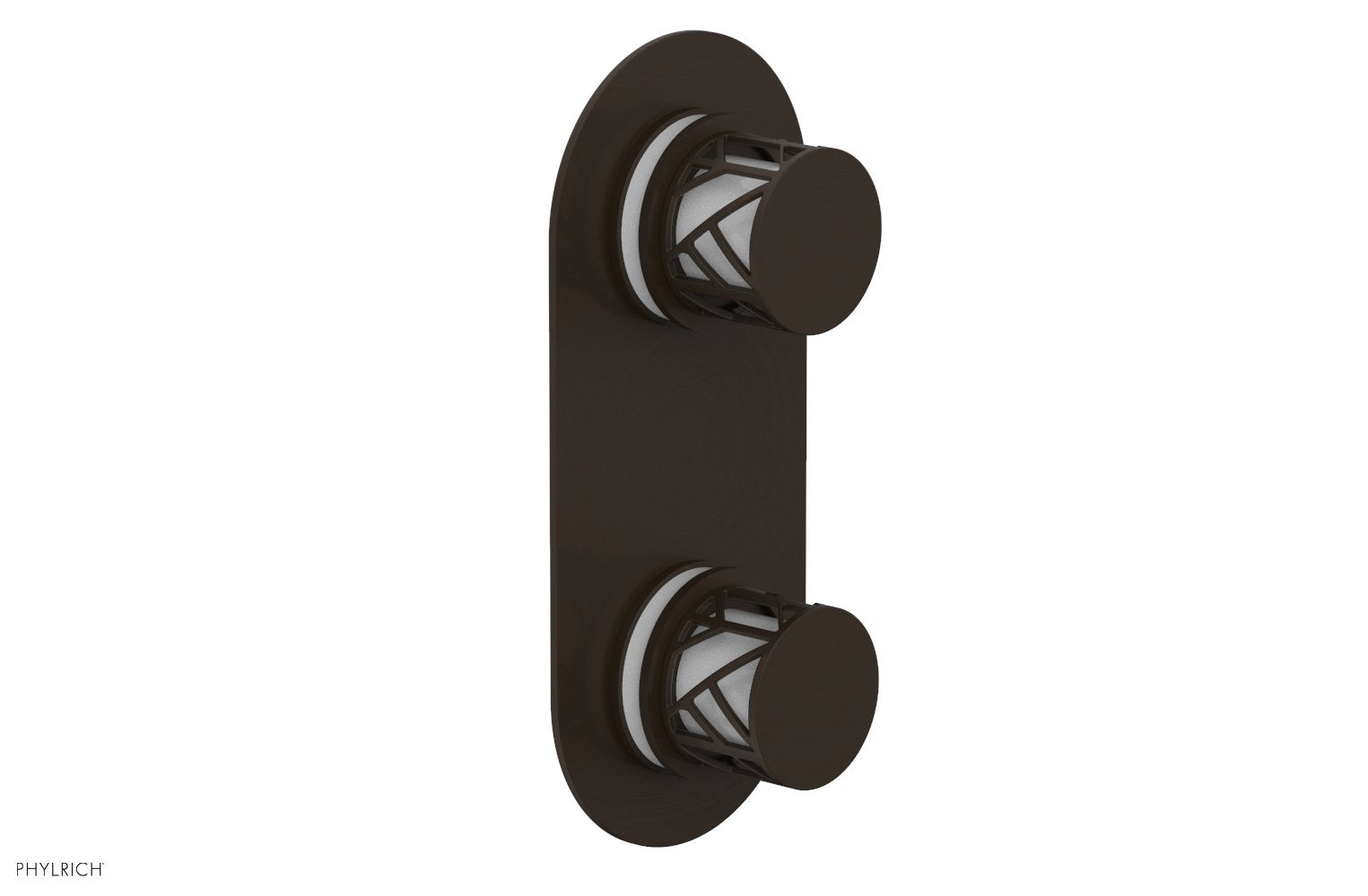 JOLIE- Thermostatic Valve with Volume Control or Diverter with "White" Accents 4-589