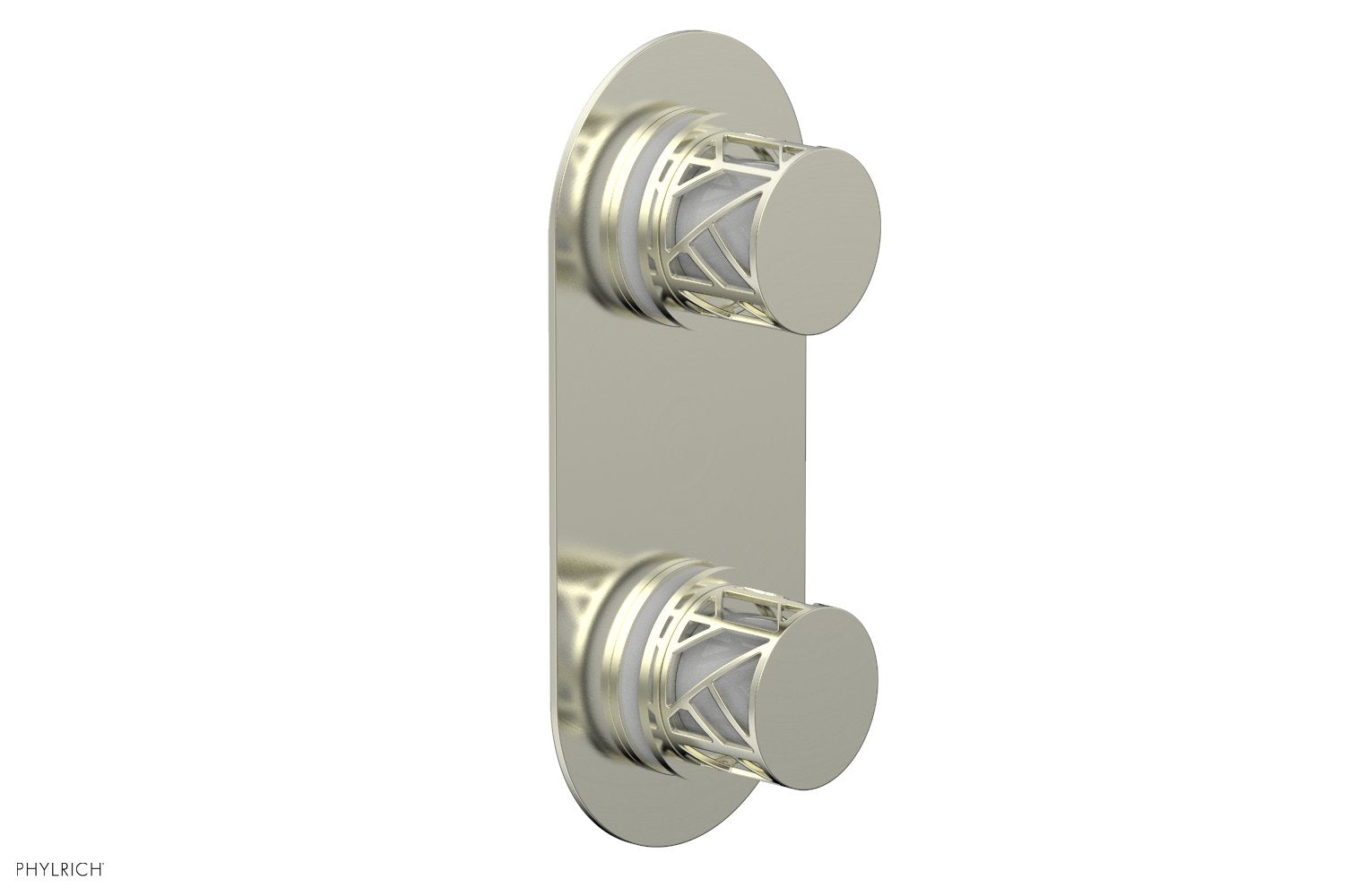 JOLIE- Thermostatic Valve with Volume Control or Diverter with "White" Accents 4-589