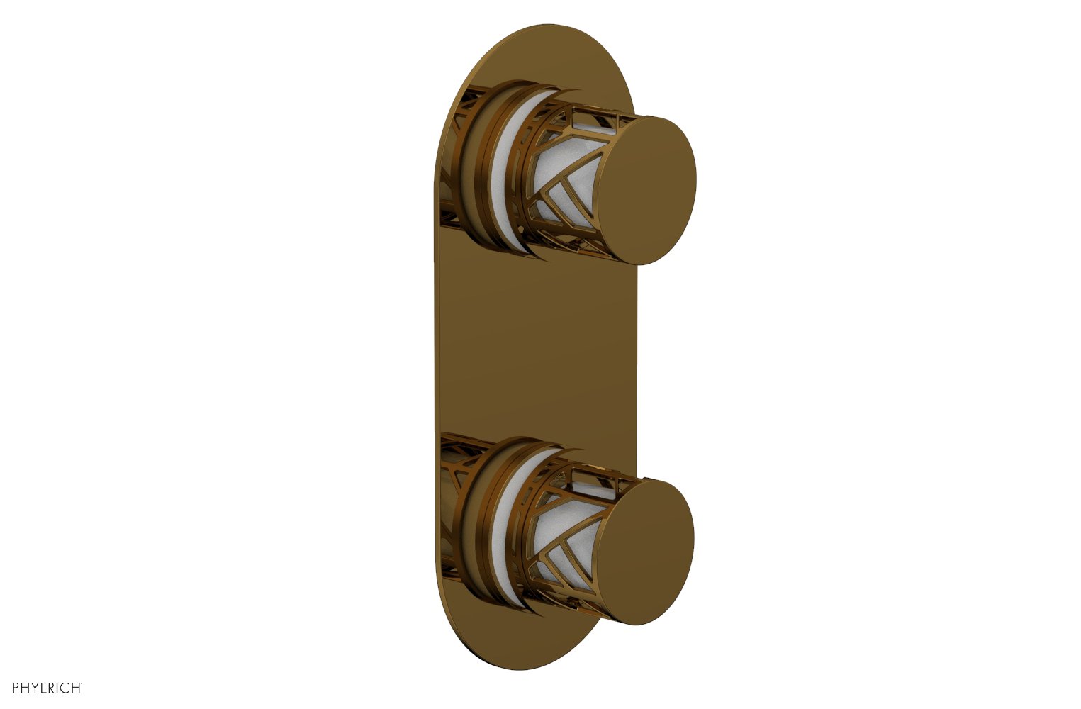 JOLIE- Thermostatic Valve with Volume Control or Diverter with "White" Accents 4-589