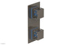 JOLIE- Thermostatic Valve with Volume Control or Diverter with "Light Blue" Accents 4-588