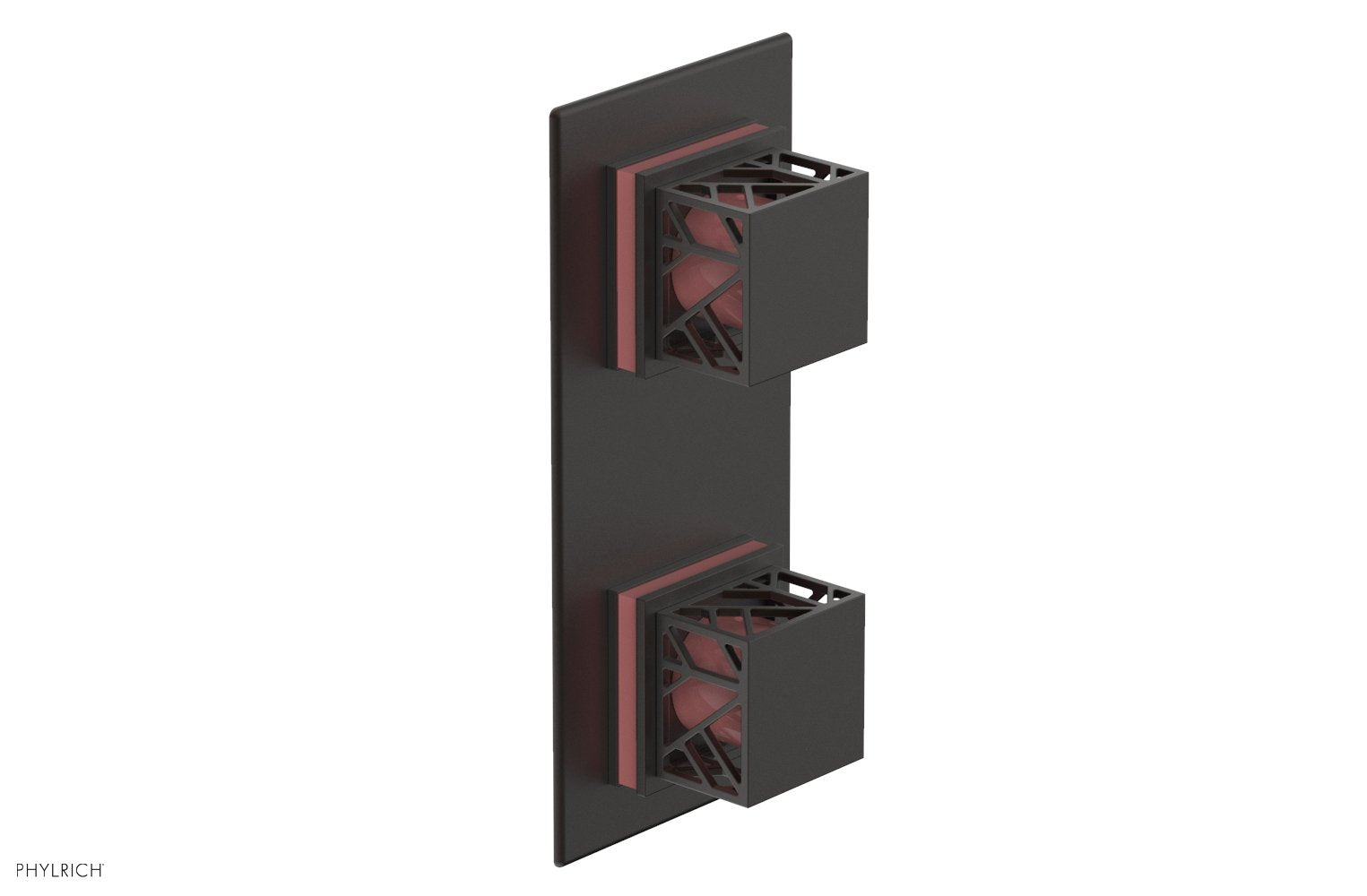 JOLIE- Thermostatic Valve with Volume Control or Diverter with "Pink" Accents 4-588