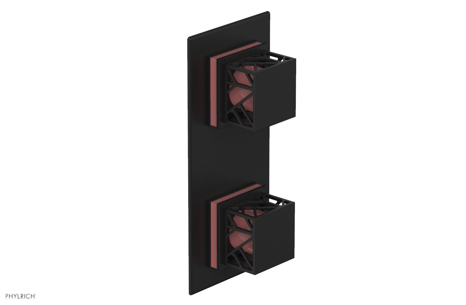 JOLIE- Thermostatic Valve with Volume Control or Diverter with "Pink" Accents 4-588