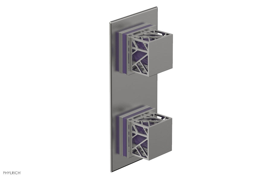 JOLIE- Thermostatic Valve with Volume Control or Diverter with "Purple" Accents 4-588