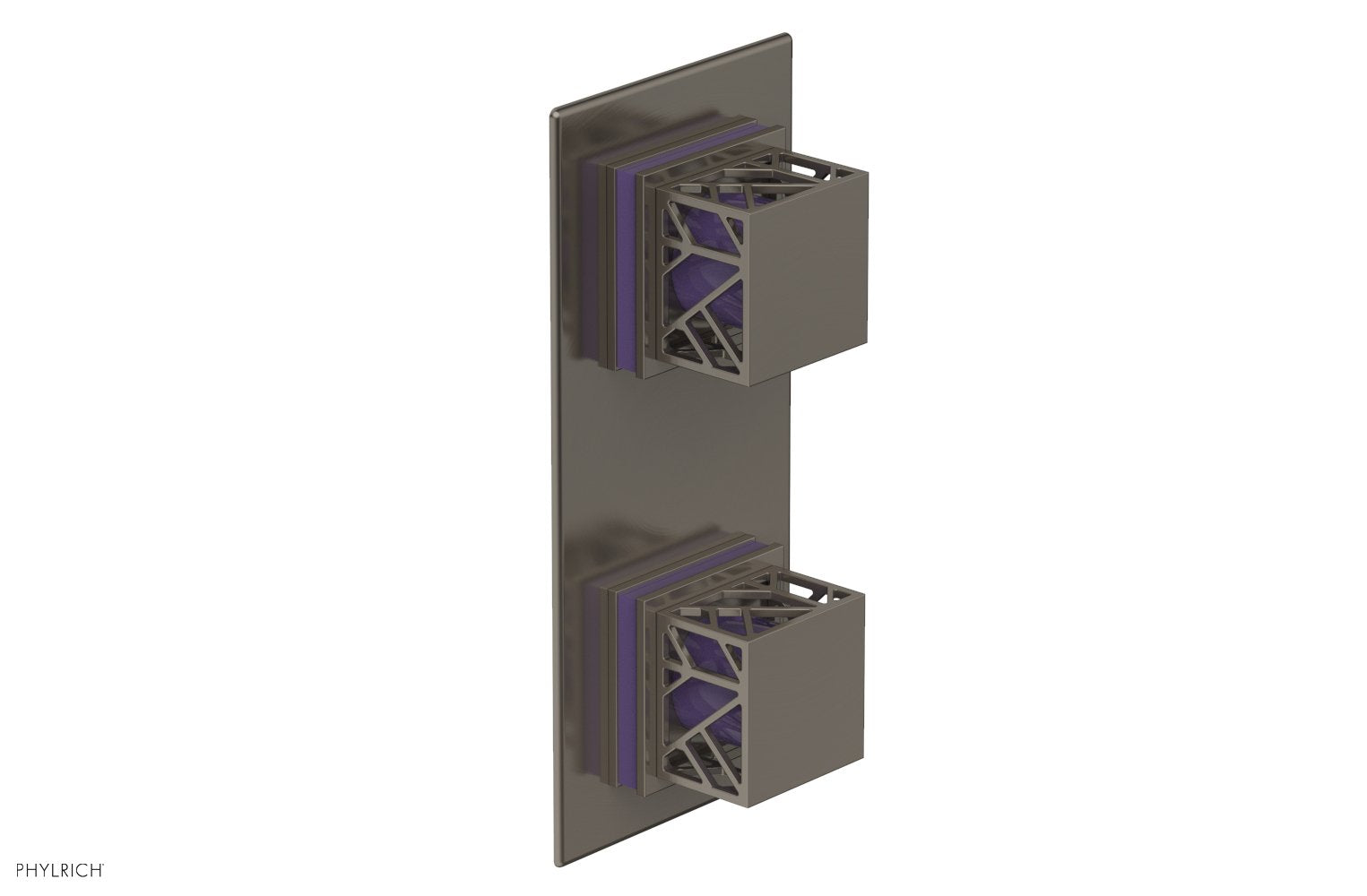 JOLIE- Thermostatic Valve with Volume Control or Diverter with "Purple" Accents 4-588