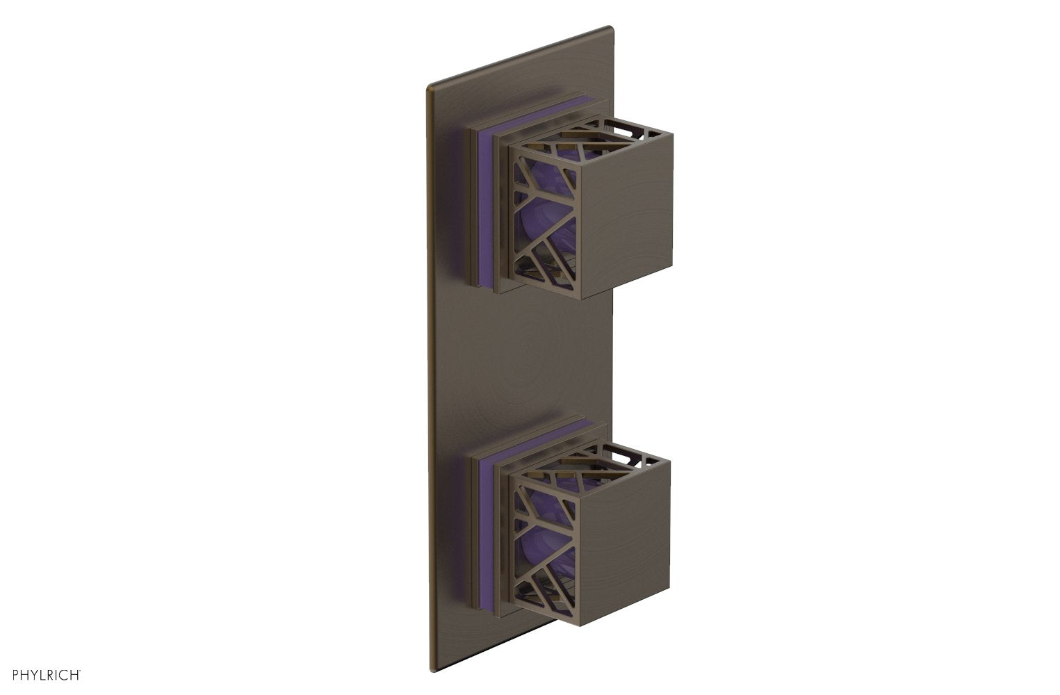 JOLIE- Thermostatic Valve with Volume Control or Diverter with "Purple" Accents 4-588