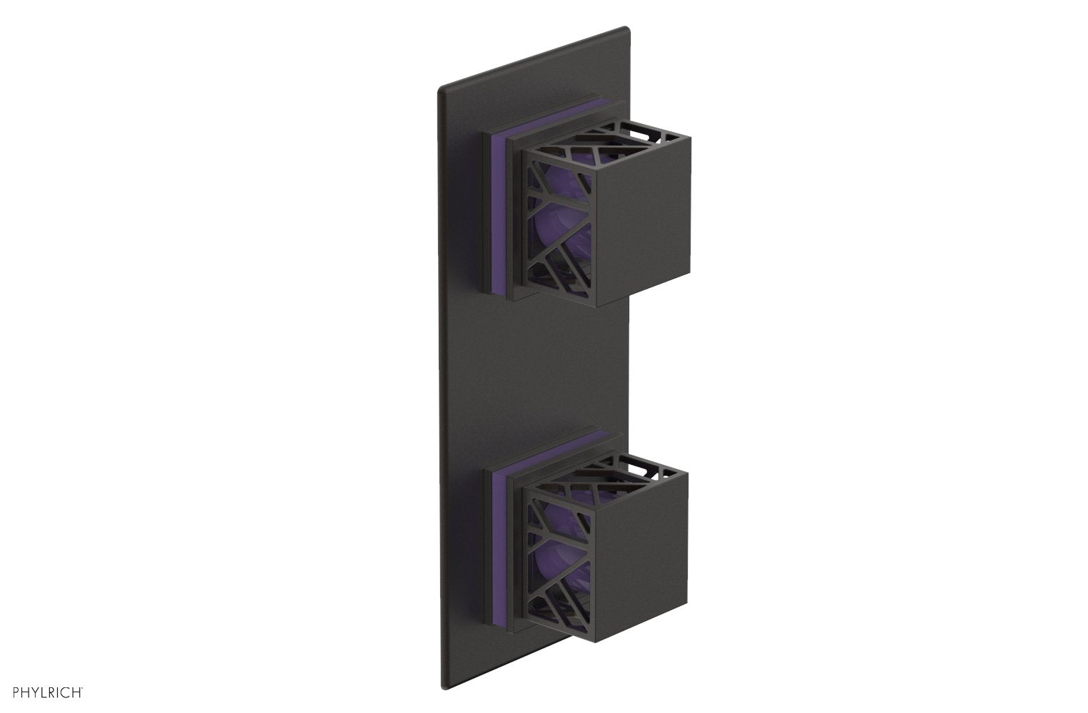 JOLIE- Thermostatic Valve with Volume Control or Diverter with "Purple" Accents 4-588
