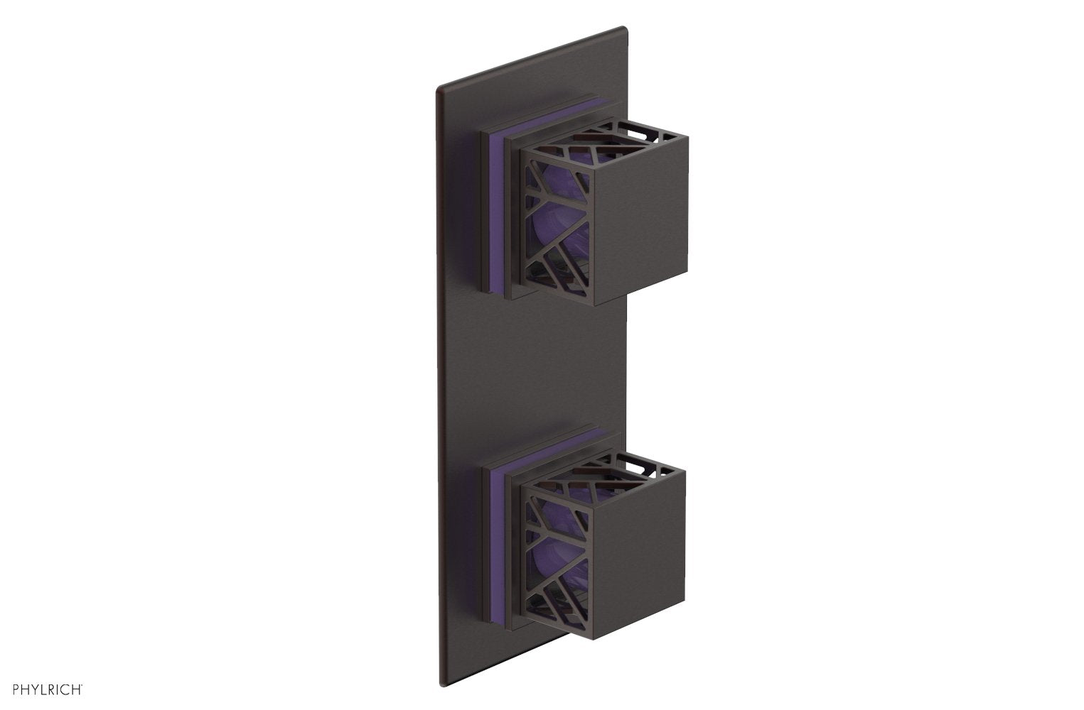 JOLIE- Thermostatic Valve with Volume Control or Diverter with "Purple" Accents 4-588
