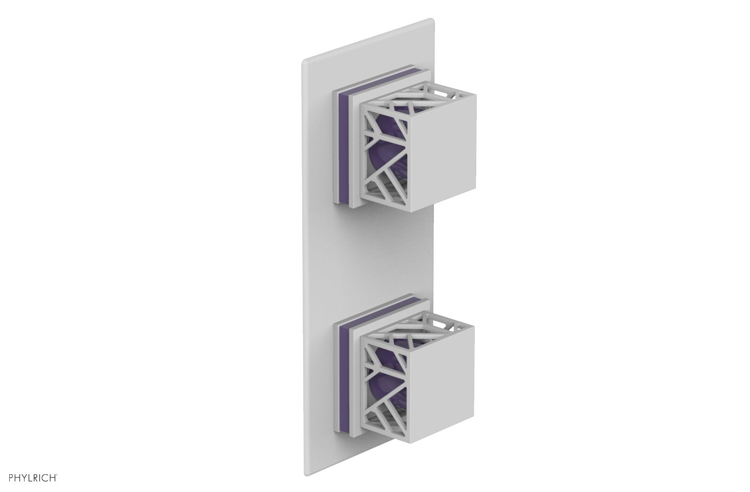 JOLIE- Thermostatic Valve with Volume Control or Diverter with "Purple" Accents 4-588