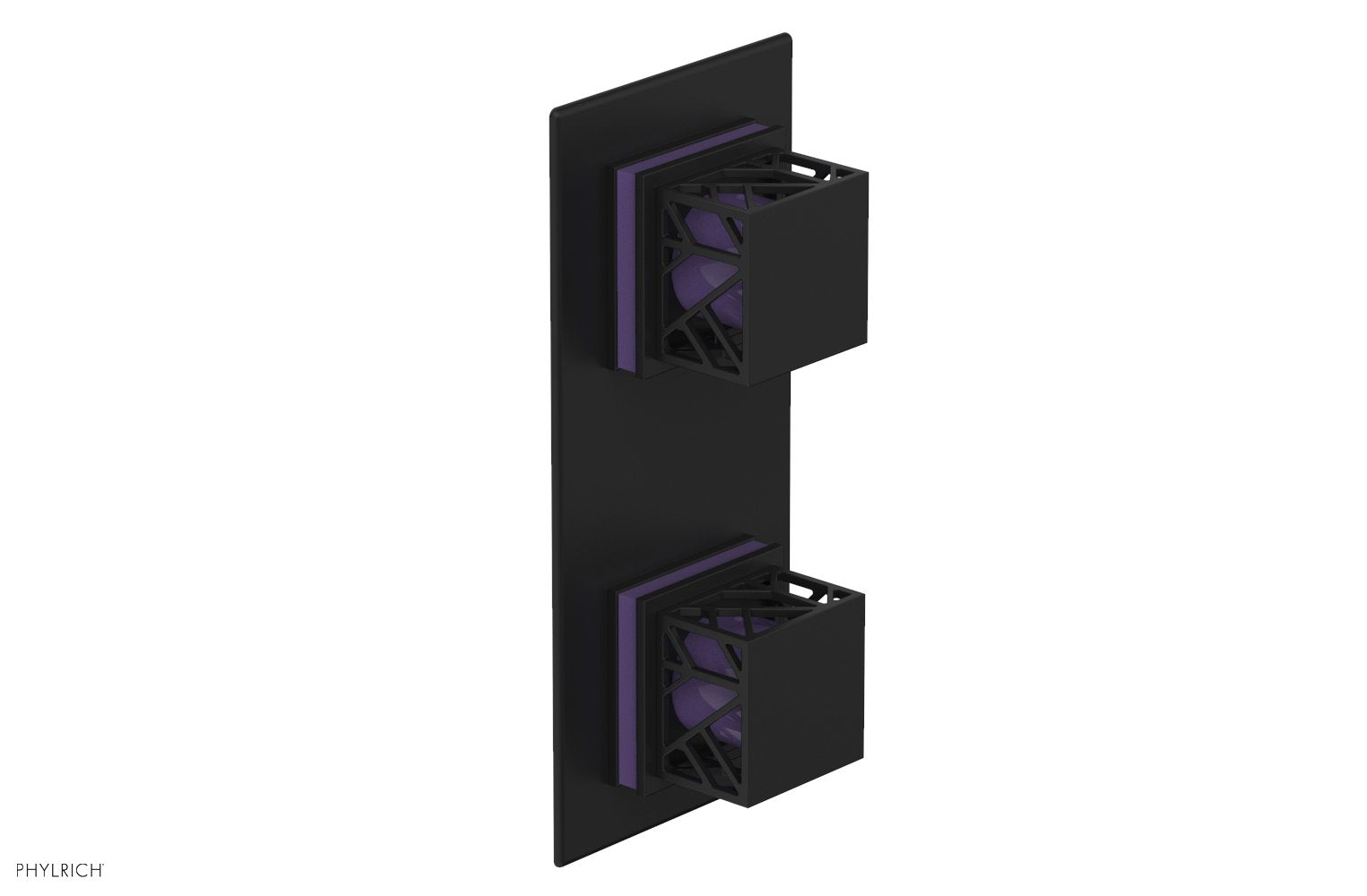 JOLIE- Thermostatic Valve with Volume Control or Diverter with "Purple" Accents 4-588
