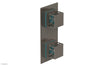 JOLIE- Thermostatic Valve with Volume Control or Diverter with "Turquoise" Accents 4-588