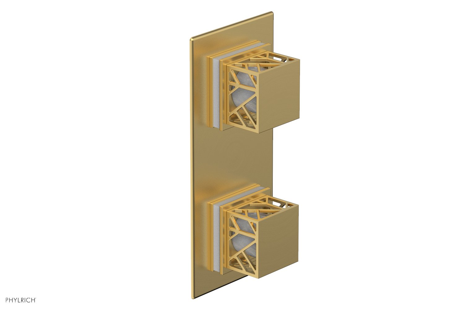 JOLIE- Thermostatic Valve with Volume Control or Diverter with "White" Accents 4-588