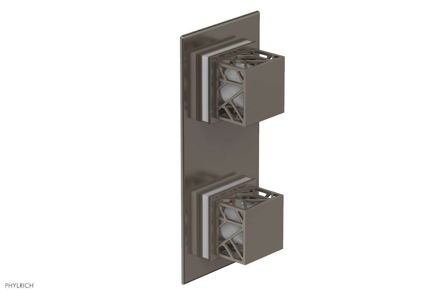 JOLIE- Thermostatic Valve with Volume Control or Diverter with "White" Accents 4-588