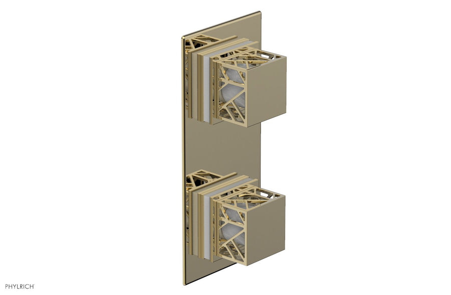 JOLIE- Thermostatic Valve with Volume Control or Diverter with "White" Accents 4-588