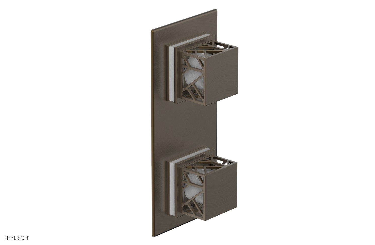 JOLIE- Thermostatic Valve with Volume Control or Diverter with "White" Accents 4-588
