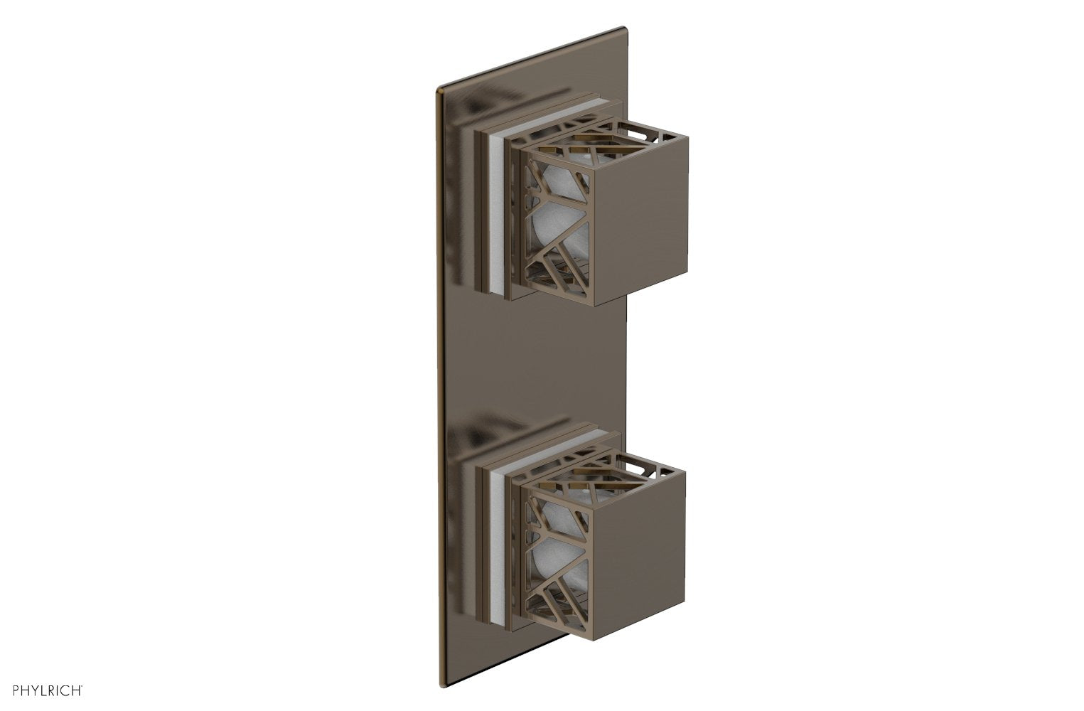 JOLIE- Thermostatic Valve with Volume Control or Diverter with "White" Accents 4-588