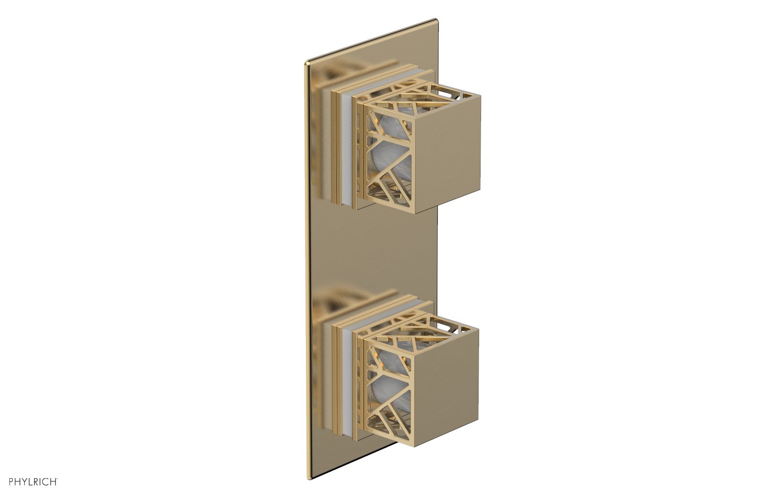 JOLIE- Thermostatic Valve with Volume Control or Diverter with "White" Accents 4-588