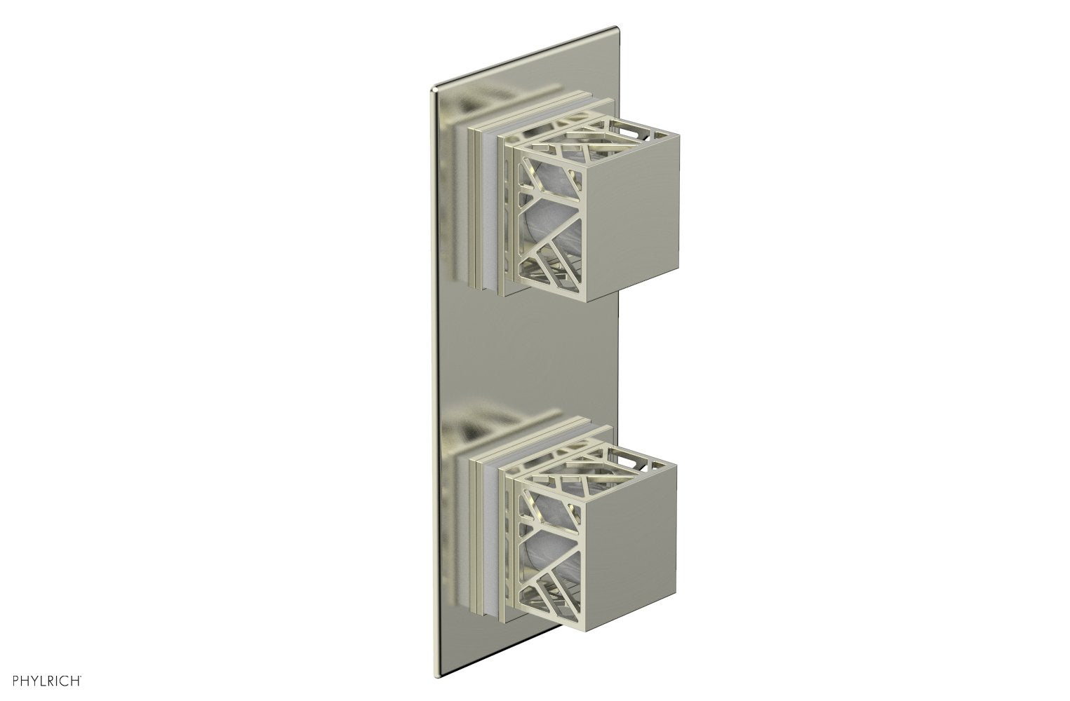JOLIE- Thermostatic Valve with Volume Control or Diverter with "White" Accents 4-588