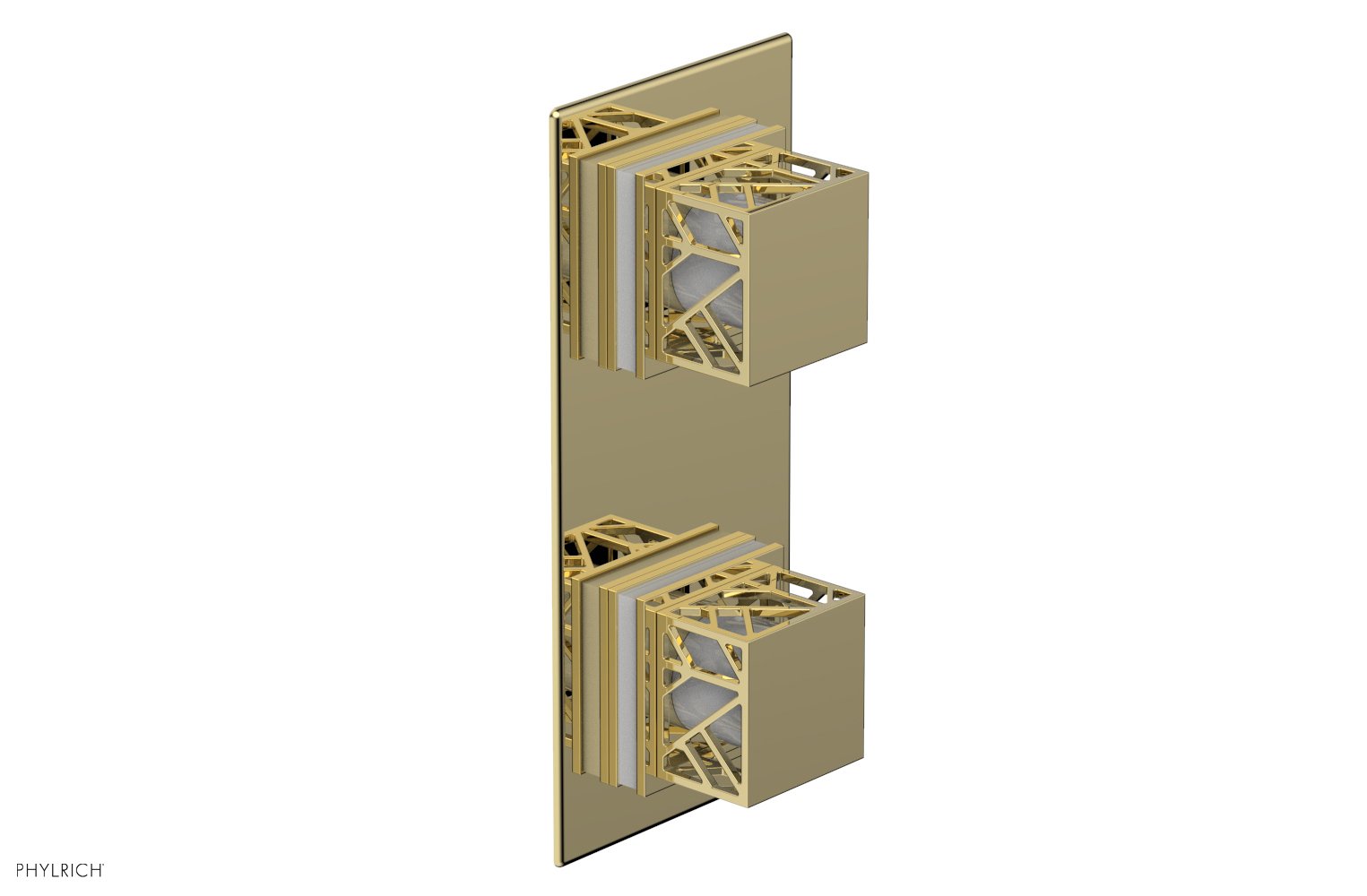 JOLIE- Thermostatic Valve with Volume Control or Diverter with "White" Accents 4-588