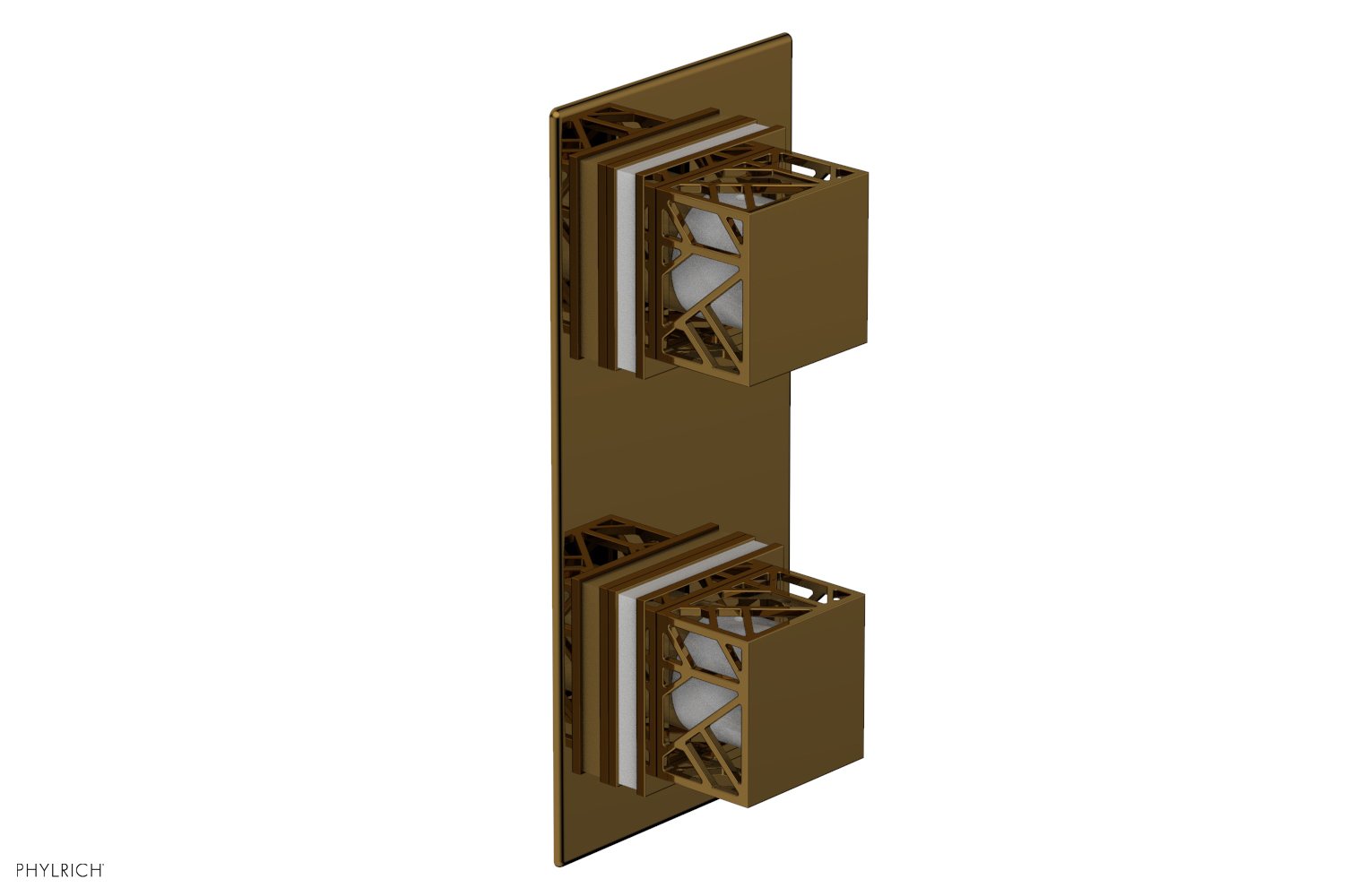 JOLIE- Thermostatic Valve with Volume Control or Diverter with "White" Accents 4-588