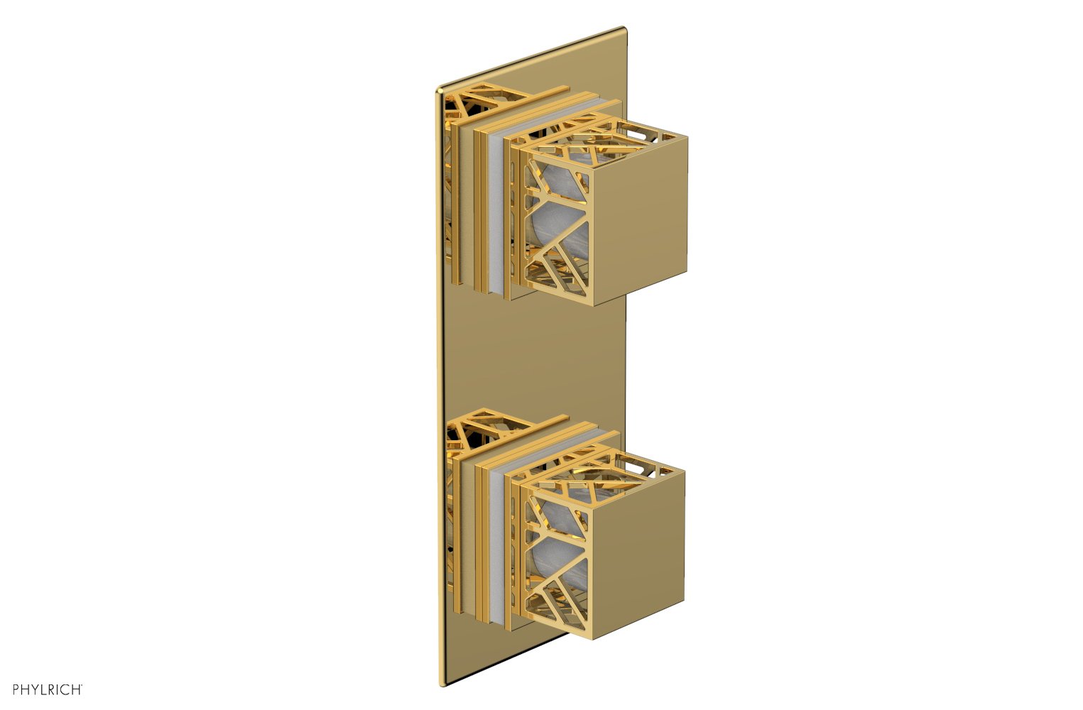 JOLIE- Thermostatic Valve with Volume Control or Diverter with "White" Accents 4-588