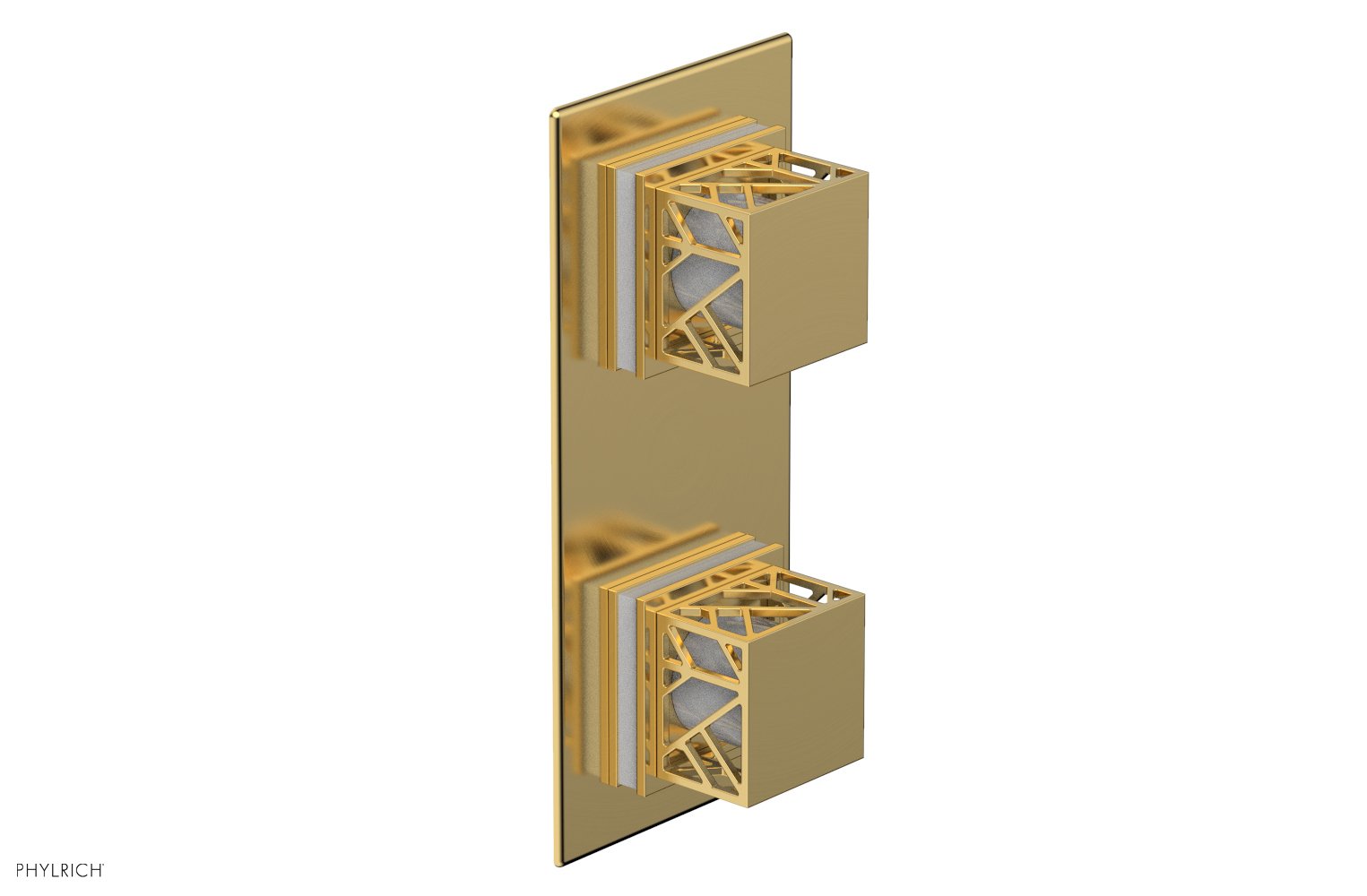 JOLIE- Thermostatic Valve with Volume Control or Diverter with "White" Accents 4-588