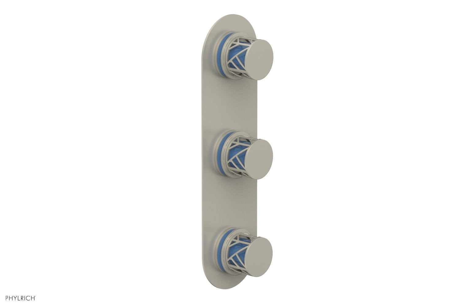JOLIE Thermostatic Valve with Two Volume Control with "Light Blue" Accents 4-590