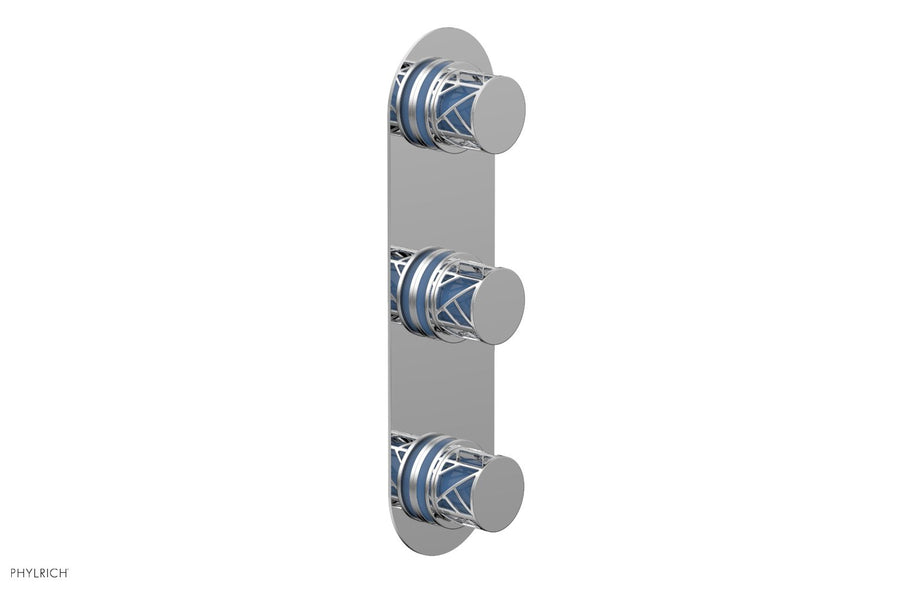 JOLIE Thermostatic Valve with Two Volume Control with "Light Blue" Accents 4-590